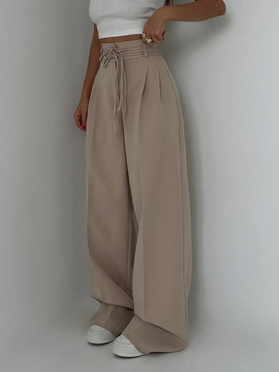 Stefania | High-waisted trousers with wide legs