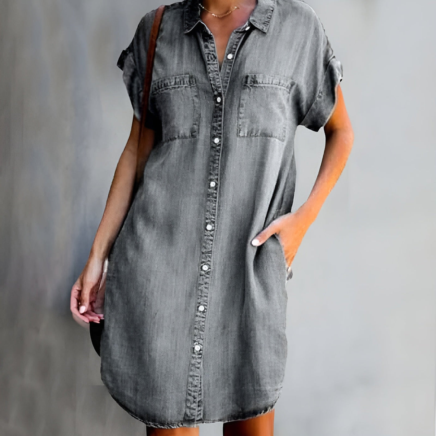 Diane | Casual Button Down Shirt Dress