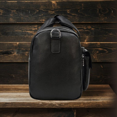 Charleroi™ | Black Leather Duffle Bag