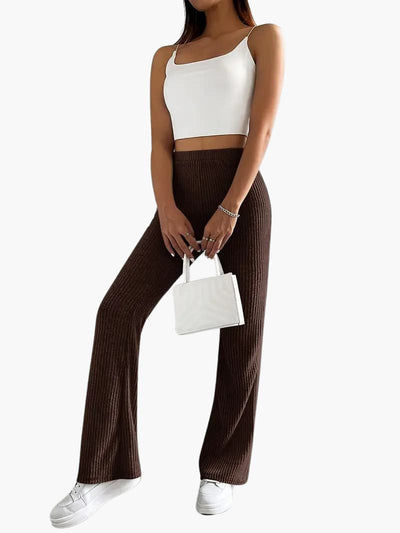 Fee | Long Casual Trousers with High Waist