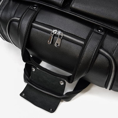 Charleroi™ | Black Leather Duffle Bag