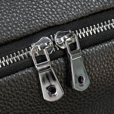 Charleroi™ | Black Leather Duffle Bag