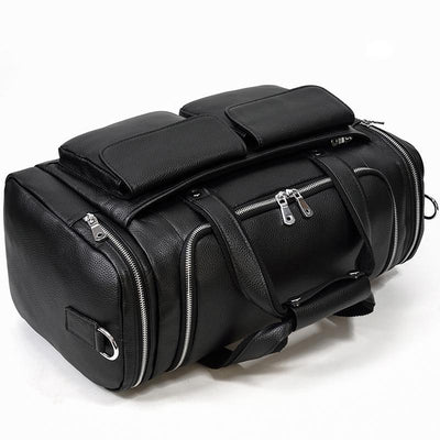 Charleroi™ | Black Leather Duffle Bag