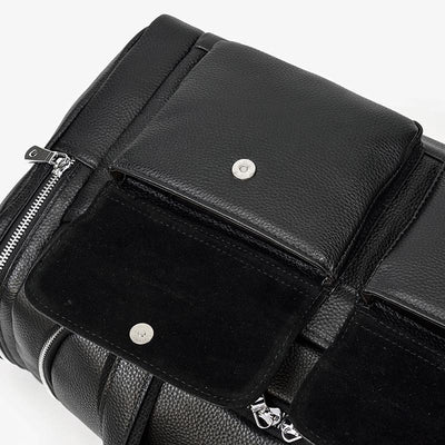 Charleroi™ | Black Leather Duffle Bag