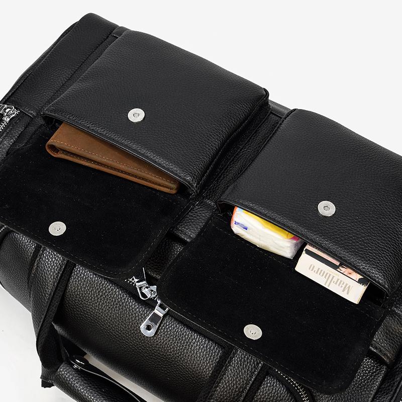 Charleroi™ | Black Leather Duffle Bag