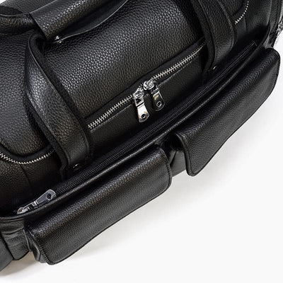 Charleroi™ | Black Leather Duffle Bag