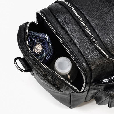 Charleroi™ | Black Leather Duffle Bag