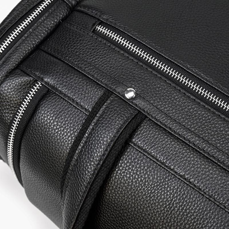 Charleroi™ | Black Leather Duffle Bag