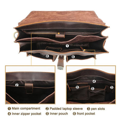 Colmar™ | Brown Leather Shoulder Bag