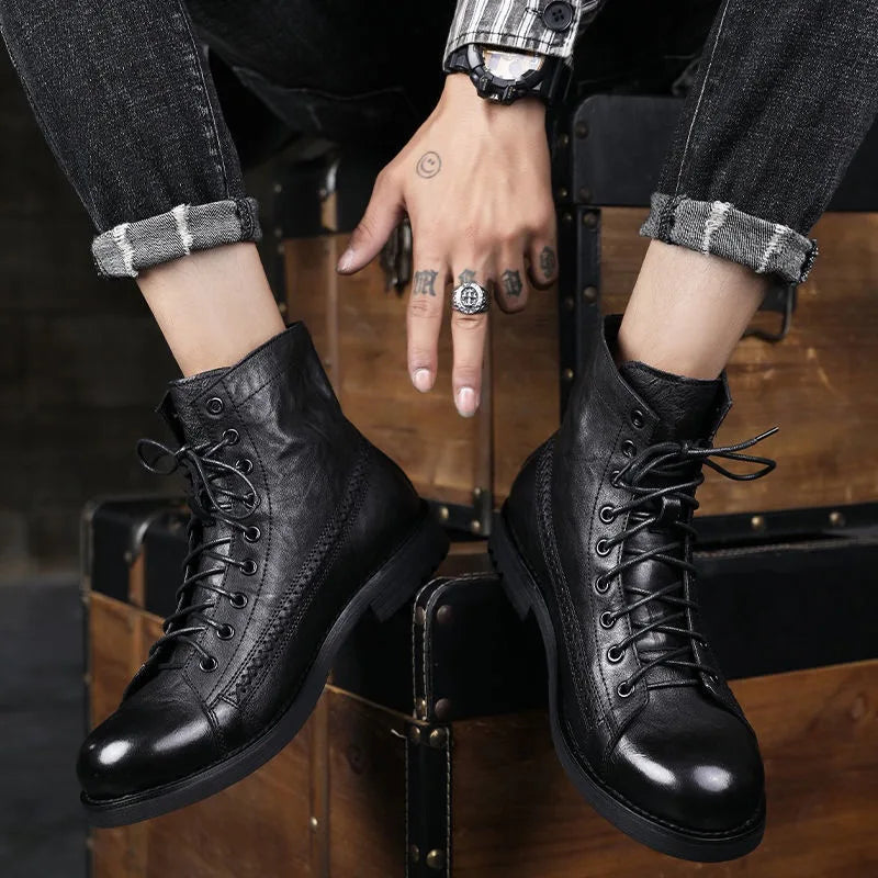 Oscar | Orthopedic Leather Winter Boots