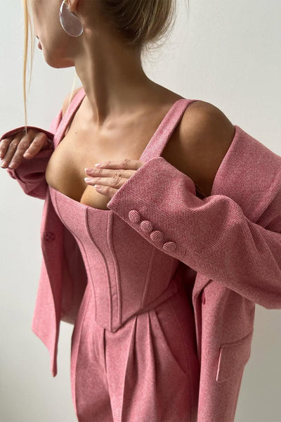 Dolce | Three-piece set with double-breasted blazer