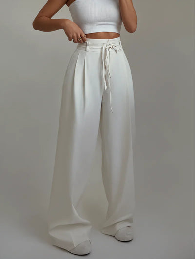 Stefania | High-waisted trousers with wide legs